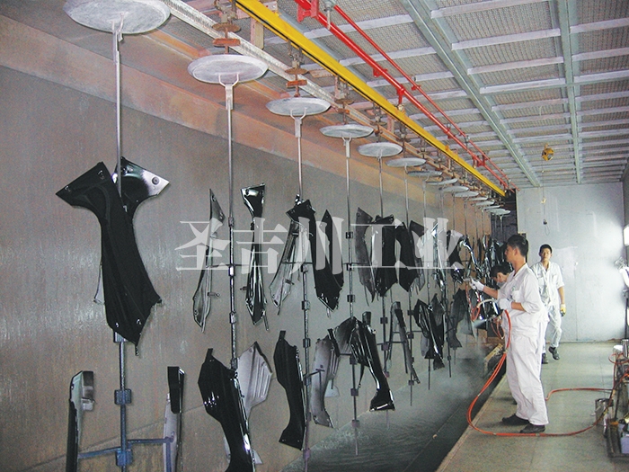 摩托車、電動車塑料件懸掛噴漆線