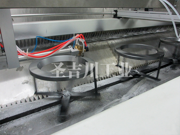 洗衣機面板殼體自動跟蹤旋轉往復噴漆線