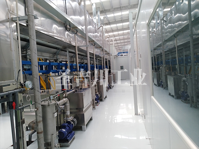 連續(xù)通過式地軌噴淋前處理線